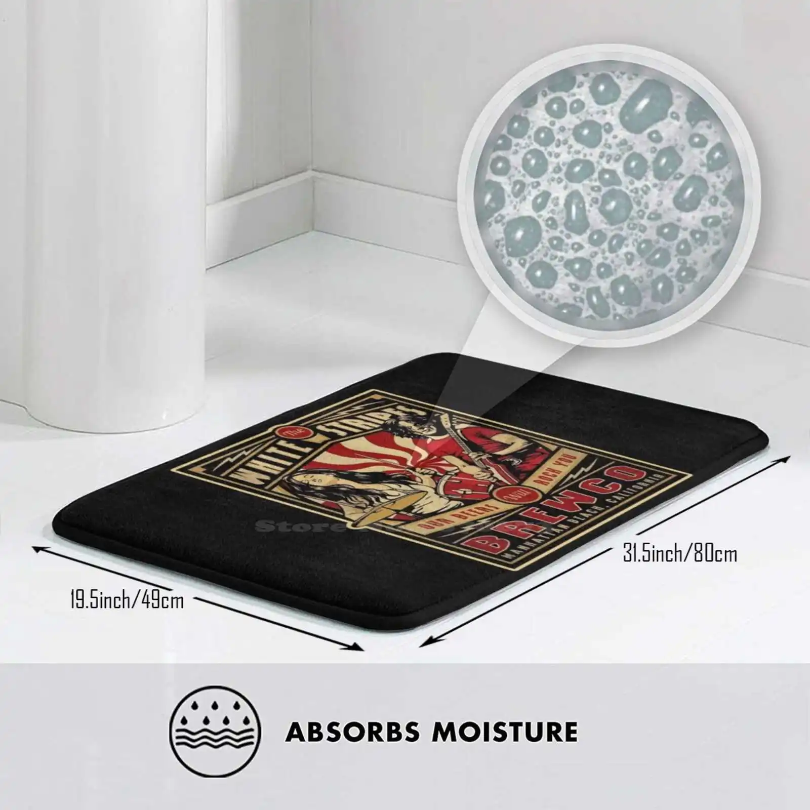 Лидер продаж мягкий домашний Противоскользящий коврик с белыми полосками Jack