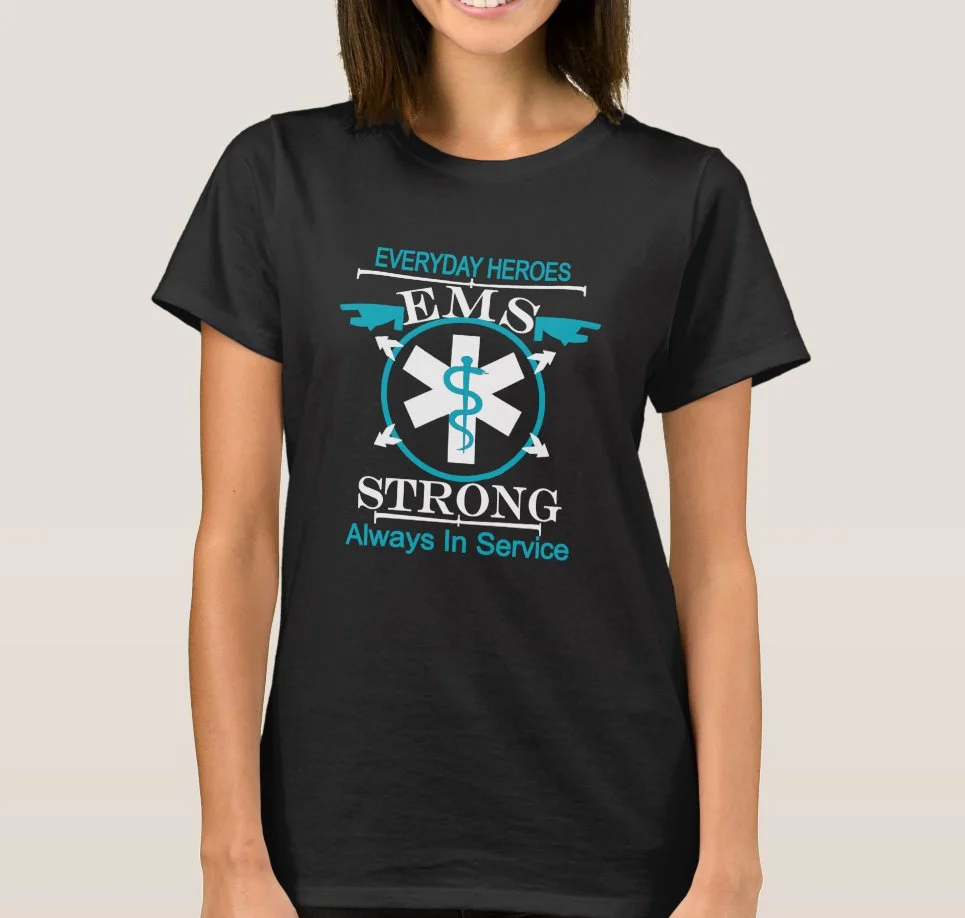 Аварийный медицинский Услуги недели в честь EMS работник Для женщин футболка |
