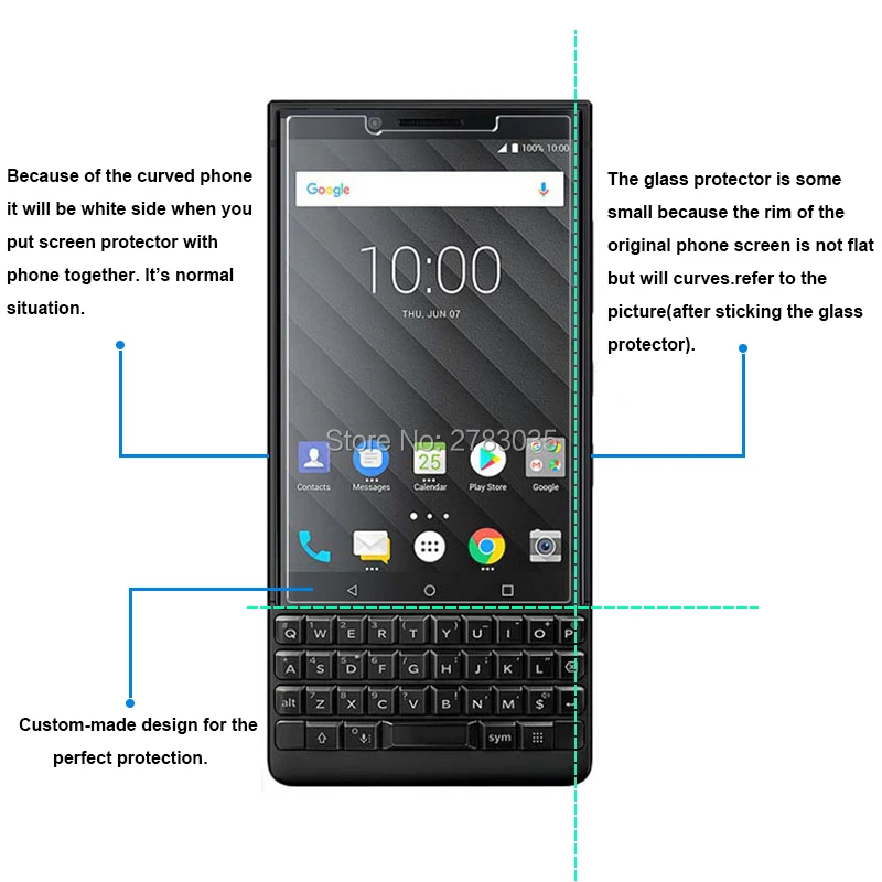 Ультратонкая закаленная Защитная стеклянная пленка для экрана BlackBerry Key 2 Two Key2 4 5