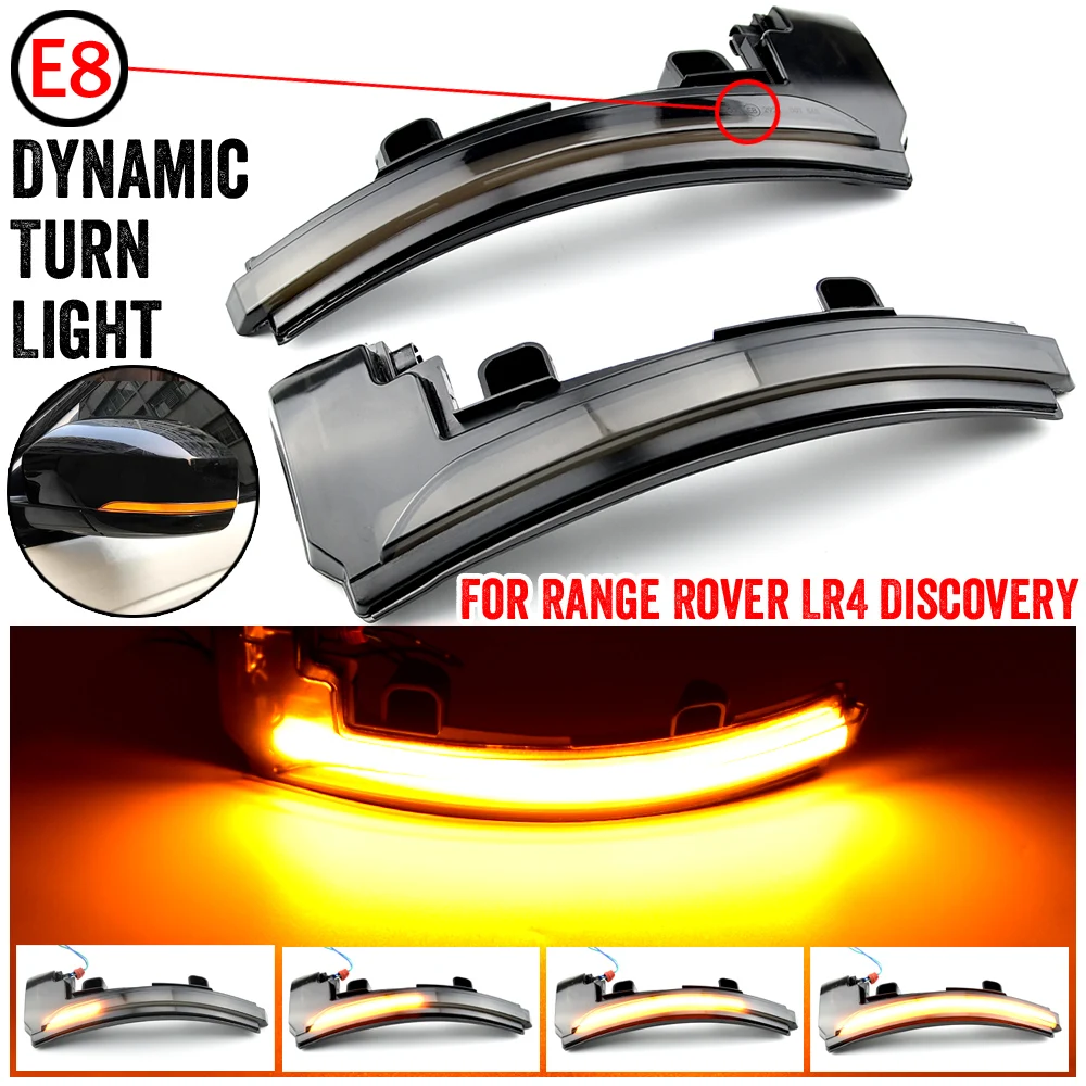 

Flowing Water Dynamic Blinker LED Side Mirror Turn Signal Lights For Land Rover Range Rover Sport Evoque MK IV LR4 Discovery