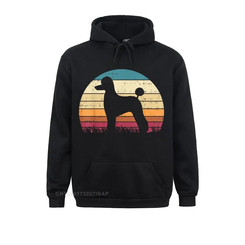 

Poodle Silhouette Sunset Vintage Pet Dog Lover Owner Gift Tight Autumn Mens Hoodies Camisa Clothes Dominant Sweatshirts