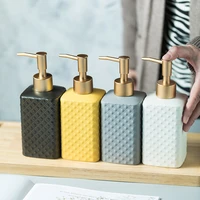 350ml ceramic liquid soap dispensers solid color soap dispenser for bathroom accessories lotion storage bottle