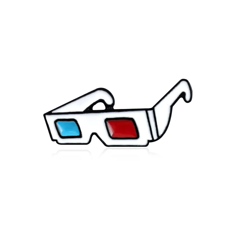 

Enamel Cartoon Pins 3D Glasses Sunglasses Sunglasses DIY Collection Badge Brooch Jewelry