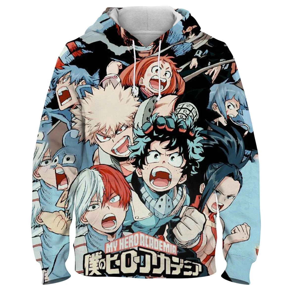 

My Hero Academia 3D printing Male Hoodie Oversized Anime Hoodie Pullover Streetwear Hip Hop Long Sleeve Men's Oversized Hoodie