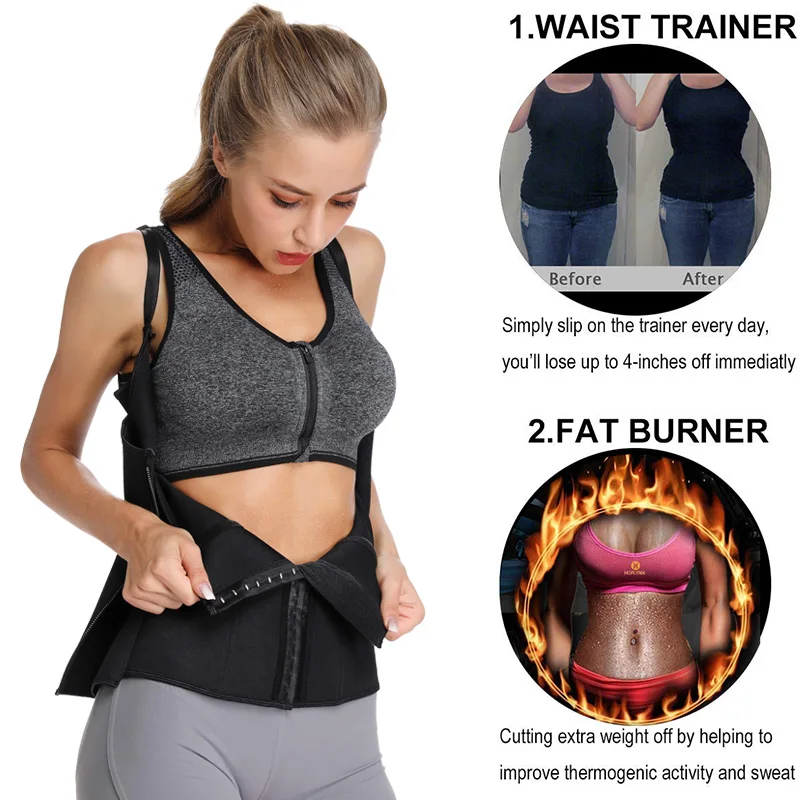 Корректирующее белье женское неопреновое корсет на молнии с регулируемыми