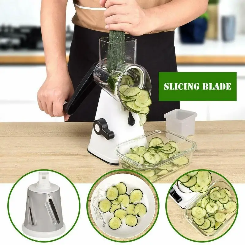 1 шт. 4 в Поворотная овощерезка устройство резки овощей и фруктов Slicer измельчитель