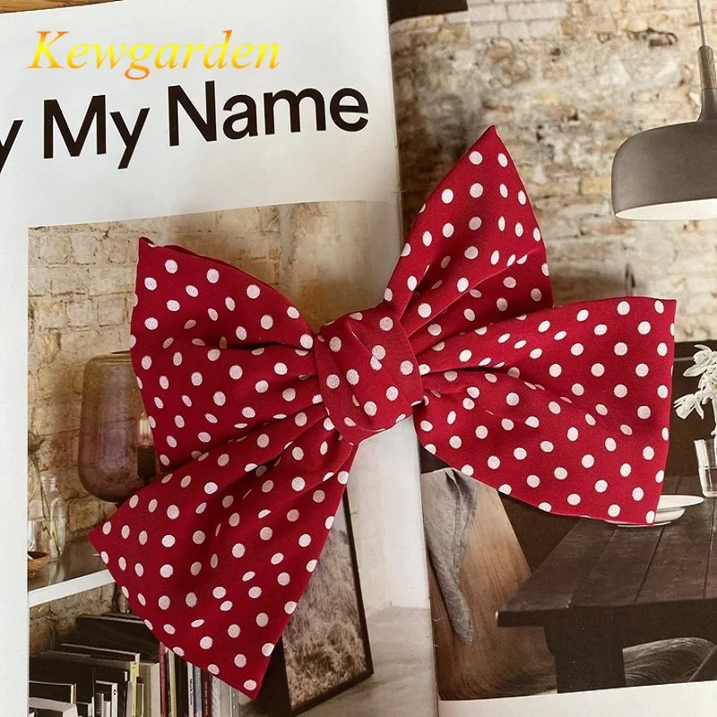 

Kewgarden Girls' polka dot bow hairpin children's hair accessories 4pcs