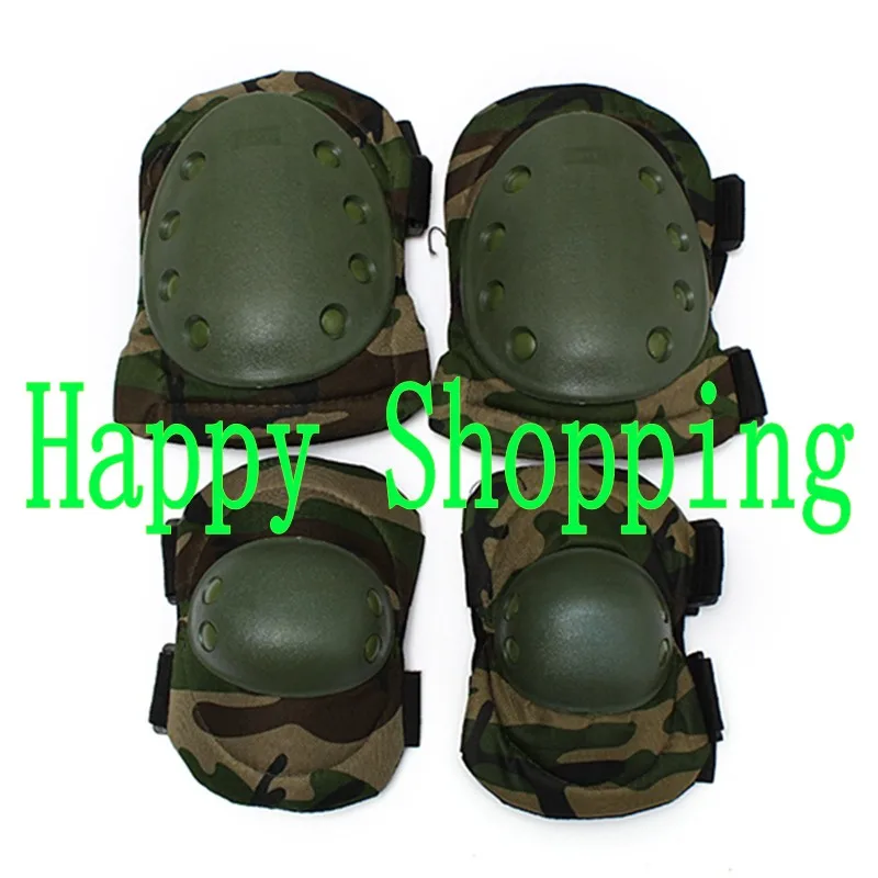 

SPT Hunting Weapons AccessoriesTactical Hunting Outdoor Sports Combat Knee And Elbow Protector Pads Set Woodland Camo