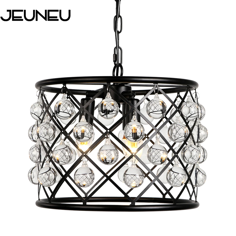 

Industrial retro crystal decorative pendant lamp E14 living room bedroom interior lighting lamp kitchen loft hotel pendant light