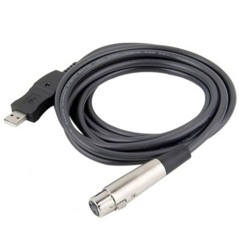 Windows 7/VISTA/XP/2000 USB 1.1/2.0 Durable Adapter High Quality Input Microphone Mic Link To XLR Cable |