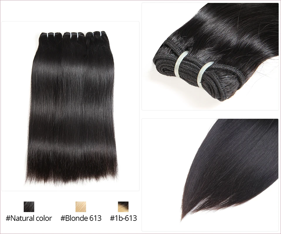 Ali queen hair Products 10A прямые девственные бразильские волосы пряди блонд 613/натуральный черный/1b-613 натуральные кудрявые пучки волос