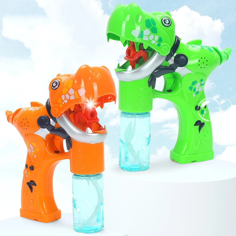 

Детский пистолет для мыльных пузырей, электрическая автоматическая пузырьковая машина с музыкой и светильник светкой, уличная игрушка для ...
