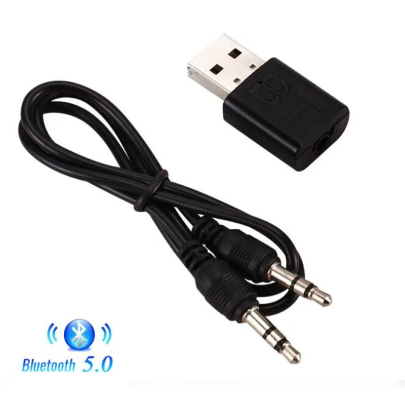 

BT5.0 2 in 1 Mini USB Bluetooth 5.0 Audio Transmitter Receiver 3.5mm AUX Wireless Adapter BT-5.0 For Car HIFI PC TV Headphones