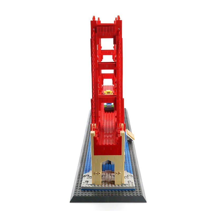 1977 шт. строительные блоки Wange золотой бриджи из США модель архитектуры