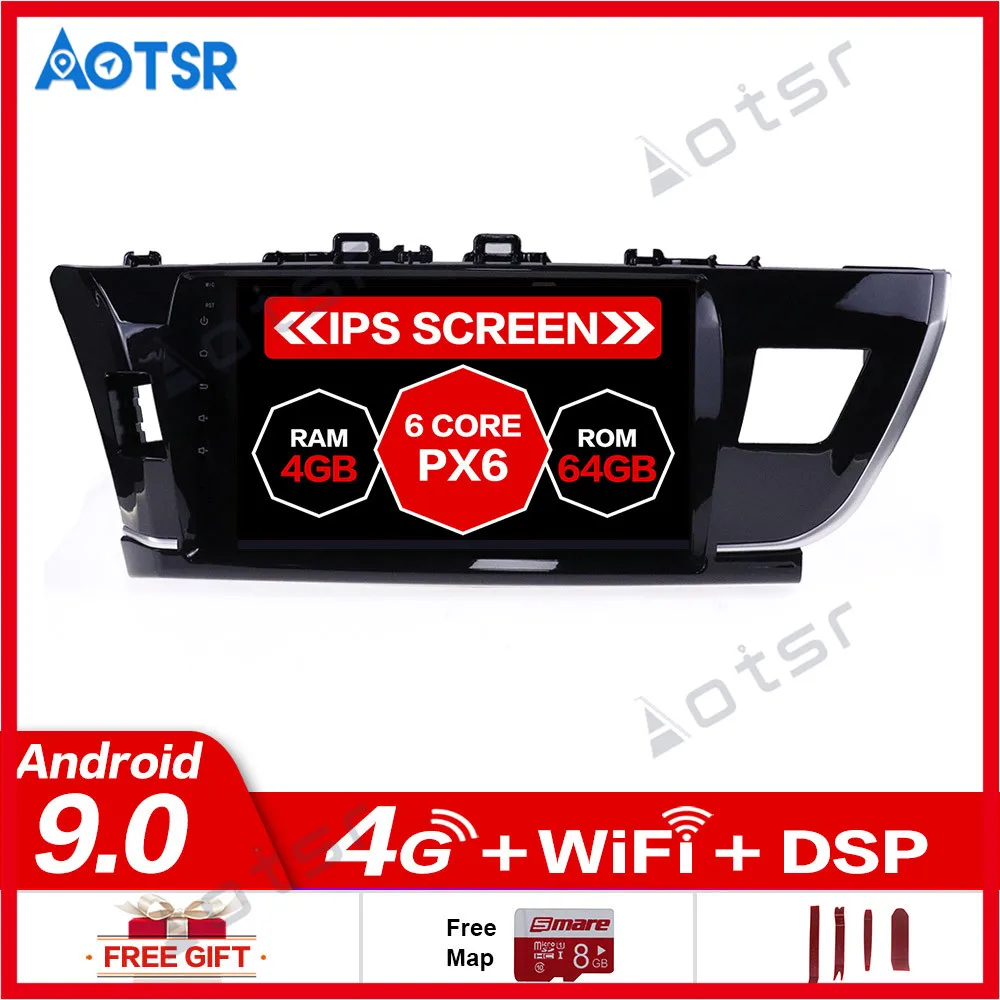 Автомобильный DVD плеер с GPS навигацией Android 10 0 для TOYOTA Corolla IHD 2010 2017 мультимедийный