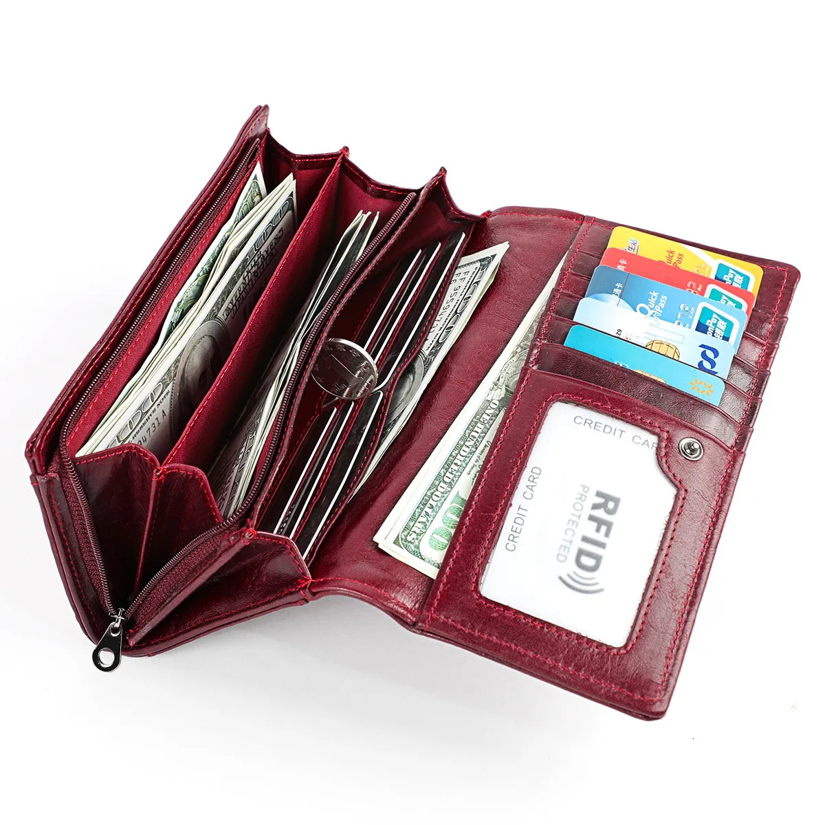 

New Long Zipper Woman's Wallet Leisure Retro Woman's Handbags