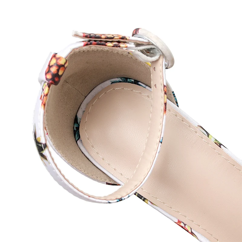 Женские сандалии на платформе и высоком каблуке 11 5 см туфли лодочки с цветочным