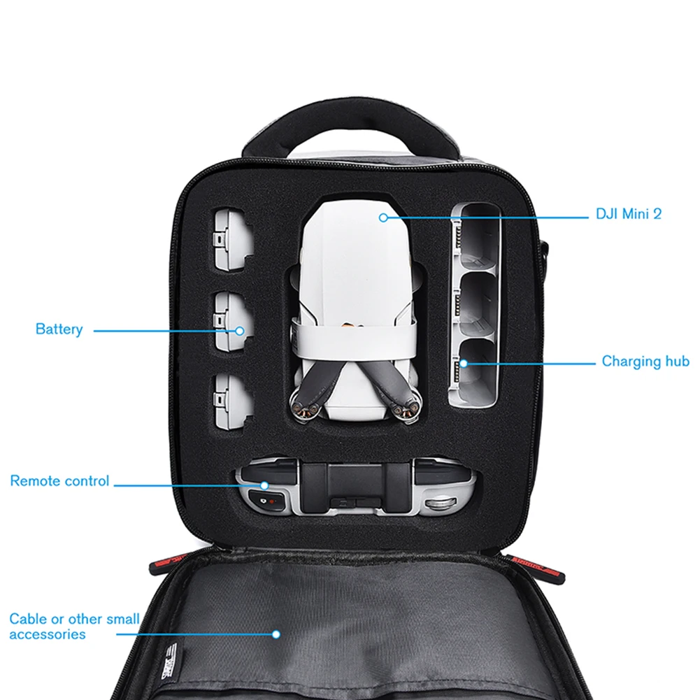

Travel Portable Waterproof Nylon Protective Drone Bag Carrying Single Shoulder Adjustable Strap Lightweight For DJI Mavic Mini 2