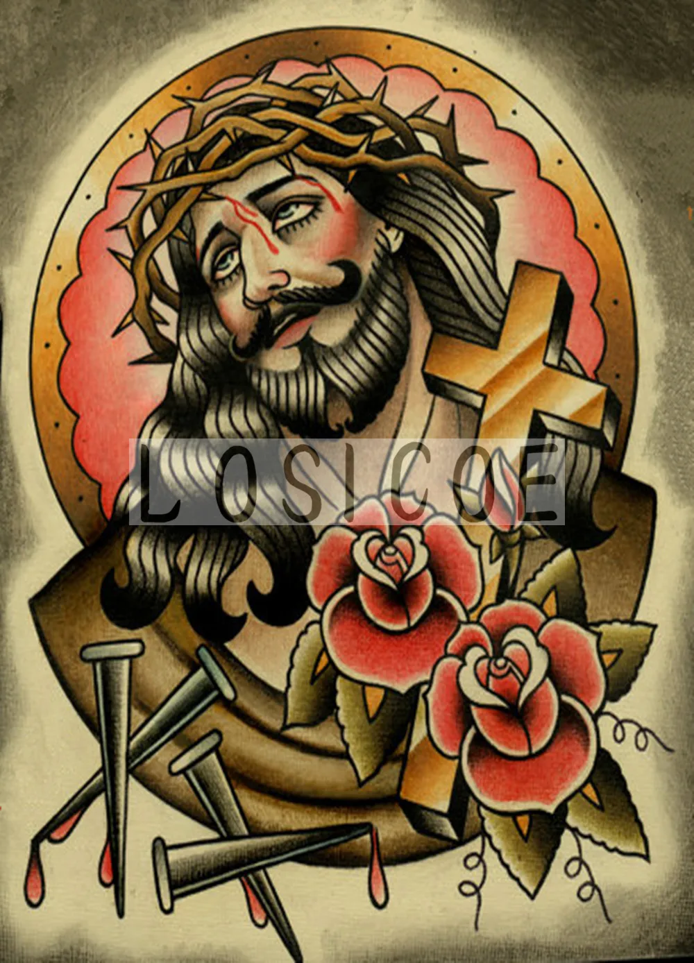&quotJesus&quot 30X42 CM nostalgia vintage kraft paper poster no frame painting tattoo shop wall decoration | Дом и сад