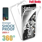 Чехол на весь корпус 360 для Samsung A22 A32 A52s A72 A02S A03S A42 A12 PC + Силиконовый противоударный чехол Galaxy S21 Plus Ultra S21 FE Capa