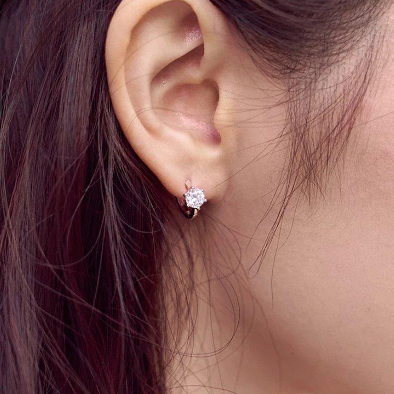 

Luxury Female Crystal White Zircon Stone Earrings Drop Dangle Earrings Silver Color Wedding Earrings for Women Brinco Bijoux