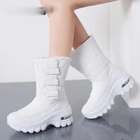 2020 women winter boots waterproof high quality keep warm plush boots women mid calf snow boots non slip botas mujer