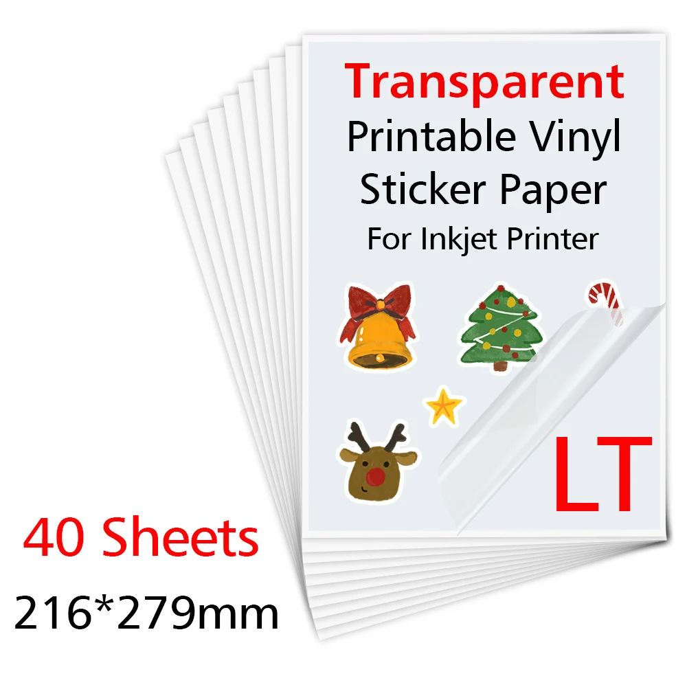 10/20/30/40 листов прозрачные наклейки для принтера | Канцтовары офиса и дома