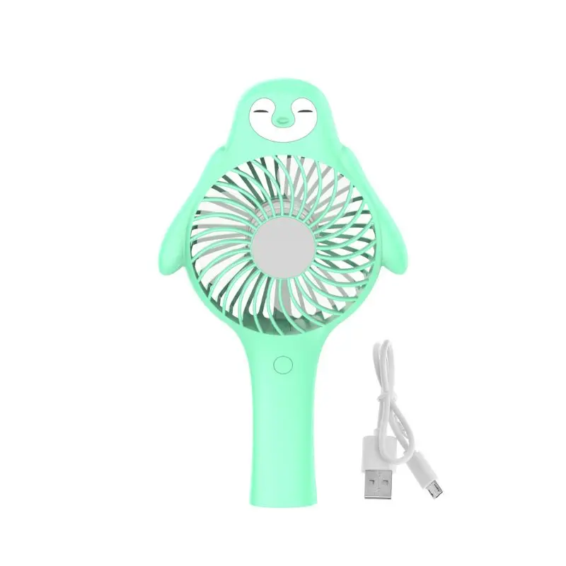

M5TE Penguin Handheld USB Rechargeable Fan Cooler Portable 3 Speed Adjustable Mini Fan Desktop Cooling Fan