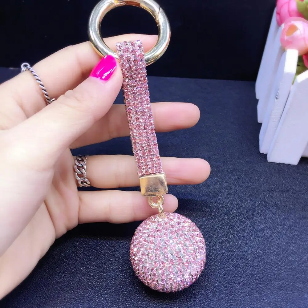 1 шт./лот брелок с кристаллами кожаный ремешок со стразами высокое качество
