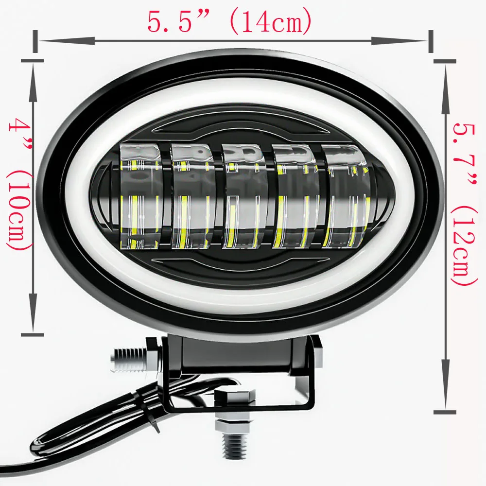 5.5&quot Running Light 50W Cars Motorcycle Led Bar Fog Lights Headlights Spotlight DRL Pod Lamps for Auto Niva Lada 4x4 Off Road ATV - купить