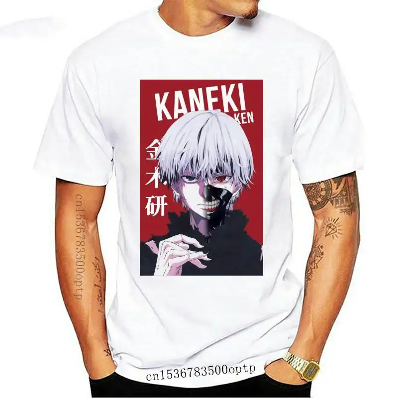 

Новинка, футболка футболки с аниме рисунком Kaneki с Токийский Гуль, мужская и женская эстетичная хлопковая крутая уличная одежда в японском с...