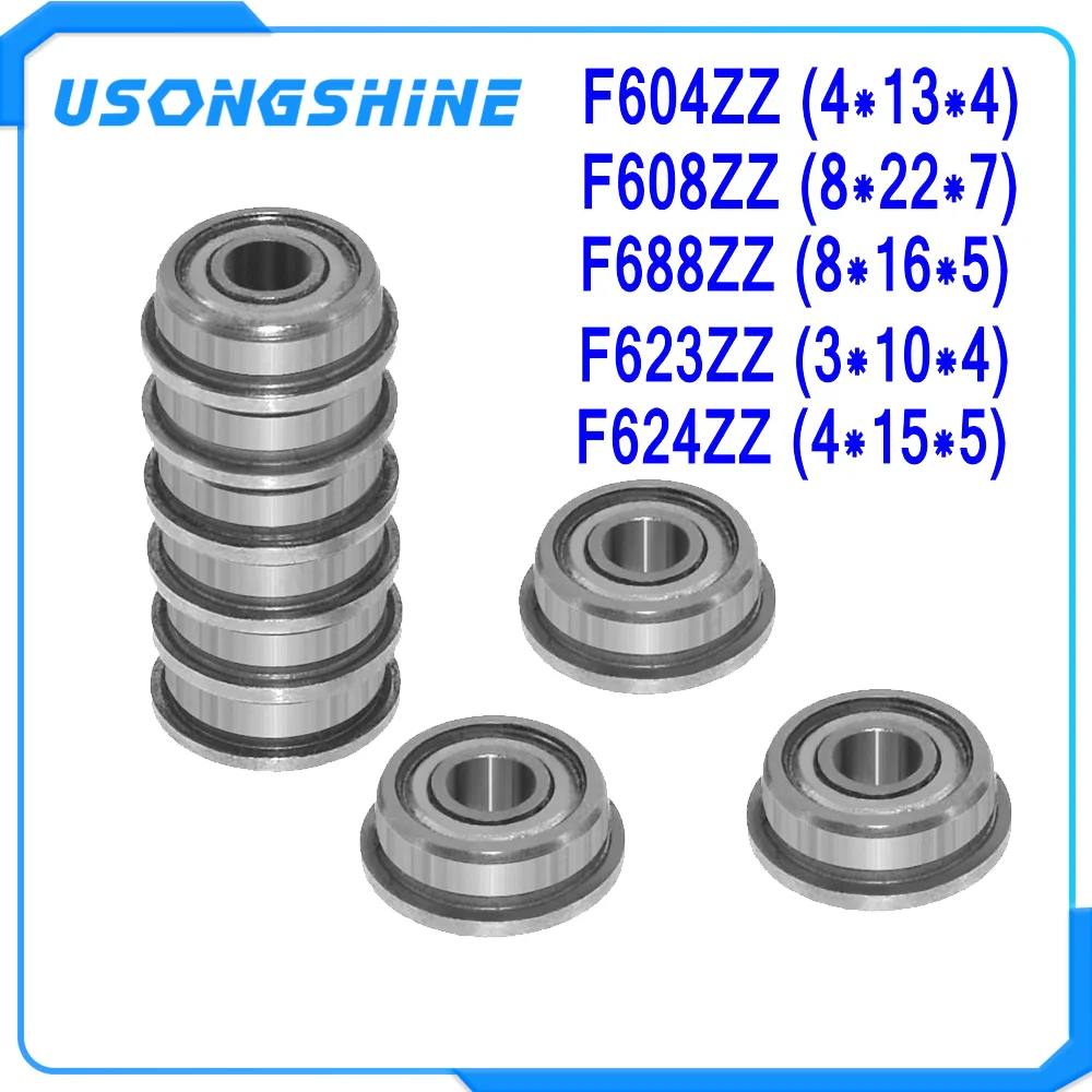 Фланцевые шарикоподшипники F604ZZ F623ZZ F624ZZ F625ZZ F626ZZ F608ZZ F688ZZ детали для 3D принтеров