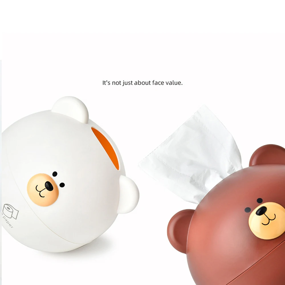 Милый медведь коробка для салфеток Северный рулон бумажная хранения домашняя