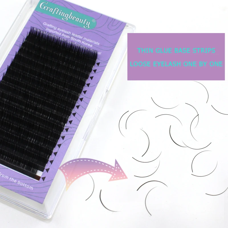 

12 Row Professionals grafting Eyelash Extension Silk Lash Extension individual Lashes Soft Russian Volume Eyelashes Natural Faux