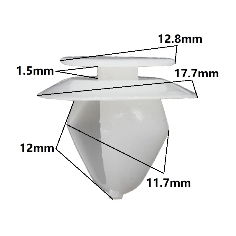 100PCS Фиксированный дверной бампер для peugeot 307 206 308, Citroen, автомобильный порог, накладка на дверь, фиксаторы - Название цвета: 100PCS