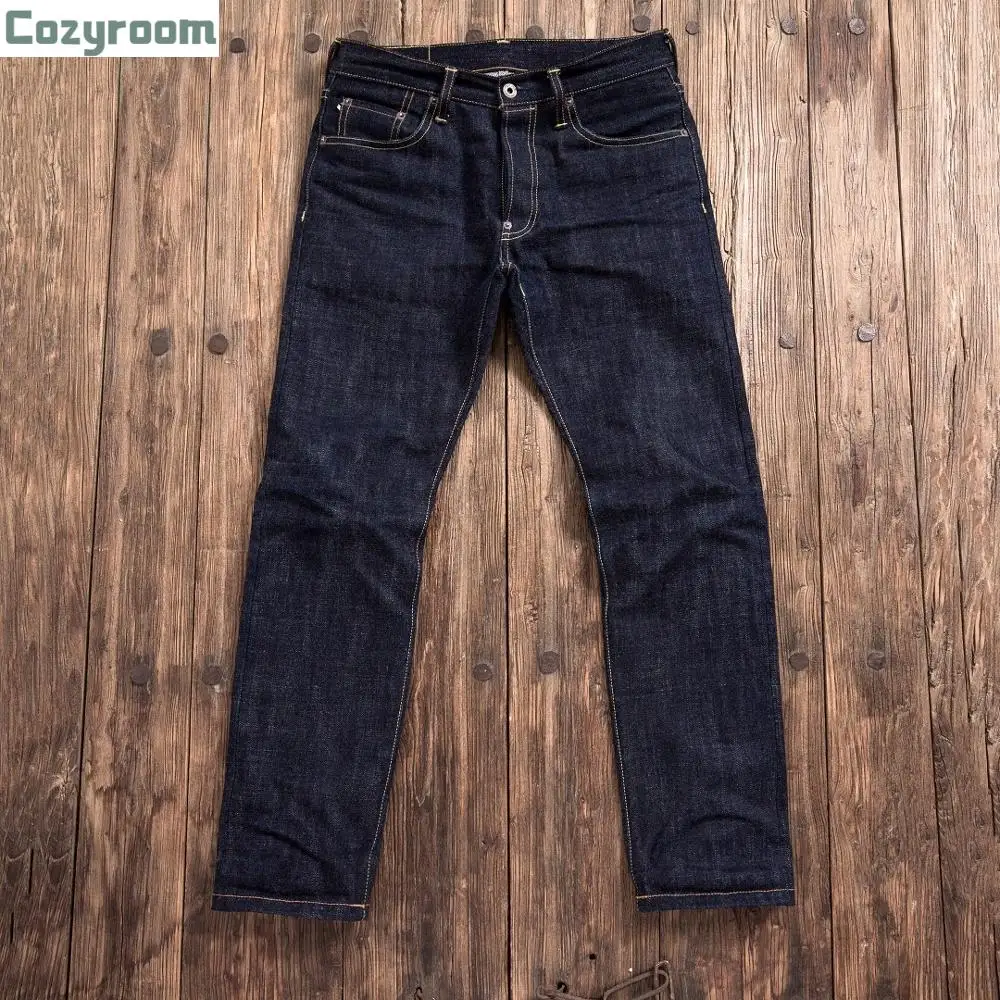 

SD107-0001 Rock Can Roll Read Description! Heavy Weight Indigo Selvage Unwashed Pants Unsanforised Thick Raw Denim Jean 17oz