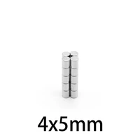 50 500pcs 4x5mm powerful magnets 4mmx5mm permanent small round magnet 45mm fridge neodymium magnet super strong 4mm5mm