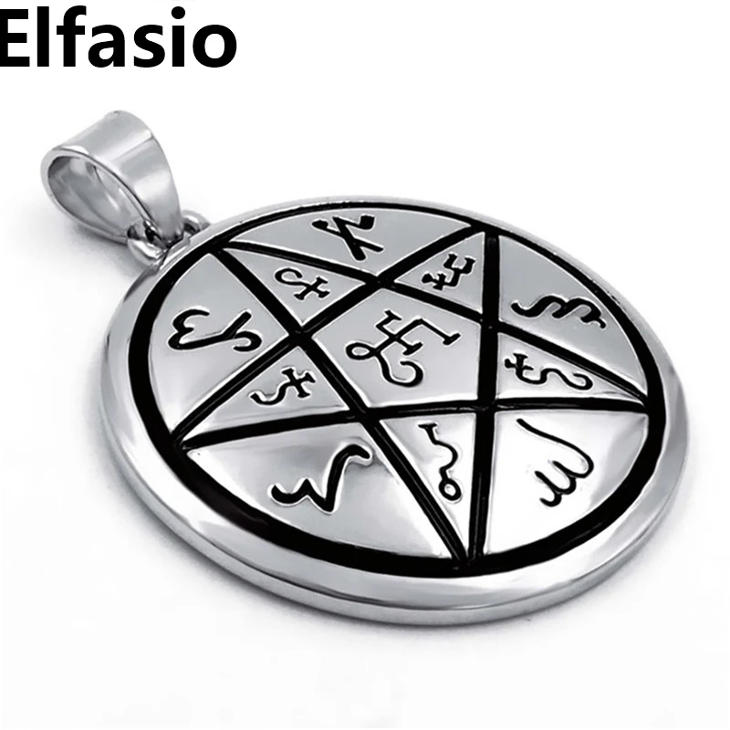 Alchemical Theban Heremetic Wiccan Pentacle Star языческий амулет мужской для мальчиков Оловянный
