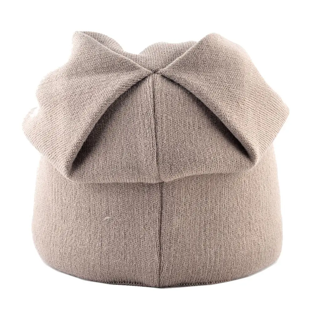 Winter Beanie Women Knitted Wool Hats Female Fashion Skullies Beanies With Rhinestones Solid Color Warm Knit Bonnet Ladies Cap