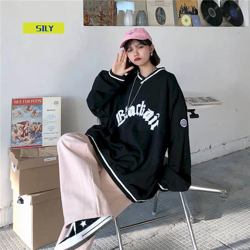 Camiseta deportiva de algodón de hip-hop para parejas, ropa de manga larga para estudiantes, Nuevo bordado, uniforme de béisbol de gran tamaño, camisas de calle de hip-hop