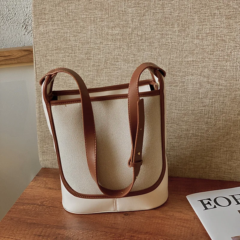 

Сумка женская из искусственной кожи, в стиле ретро, холст высокого качества