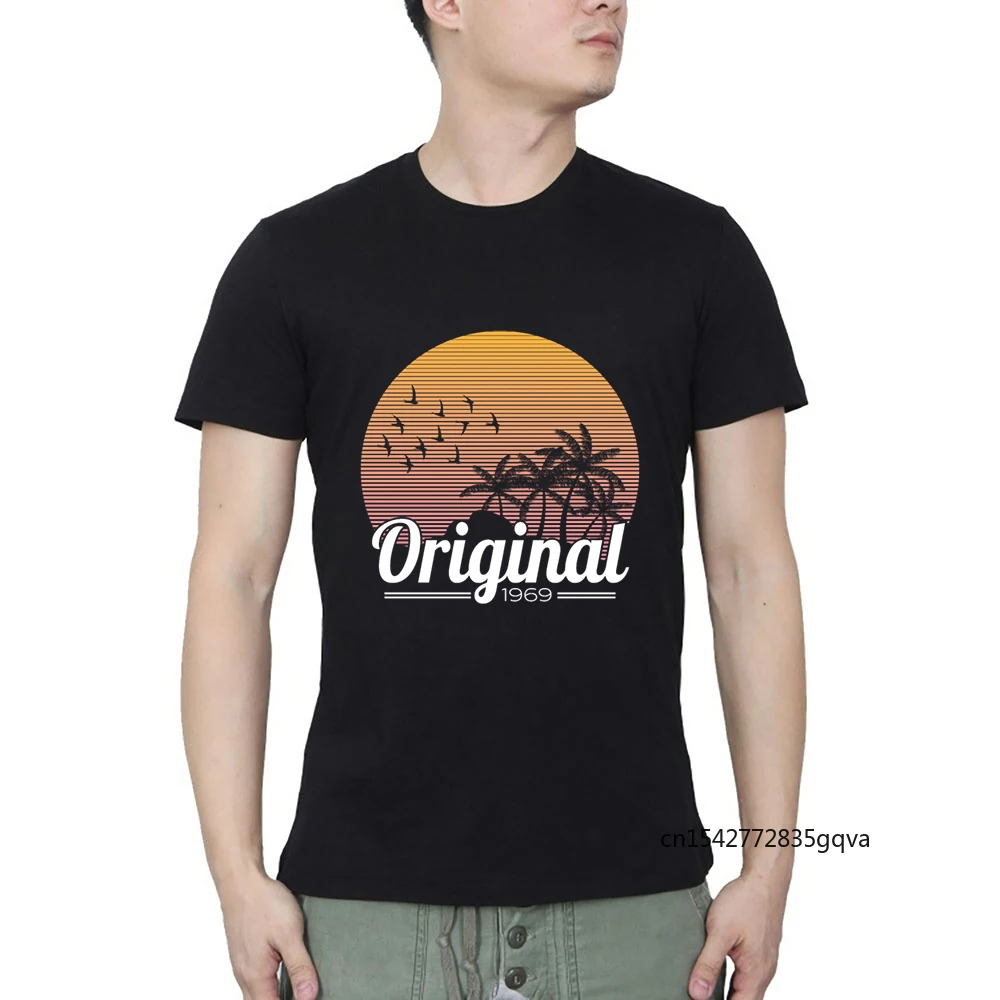 

Birthday Gift Sunset Original 1969 Design Streetwear O Neck T-shirt Summer Casual Graphic T Shirts