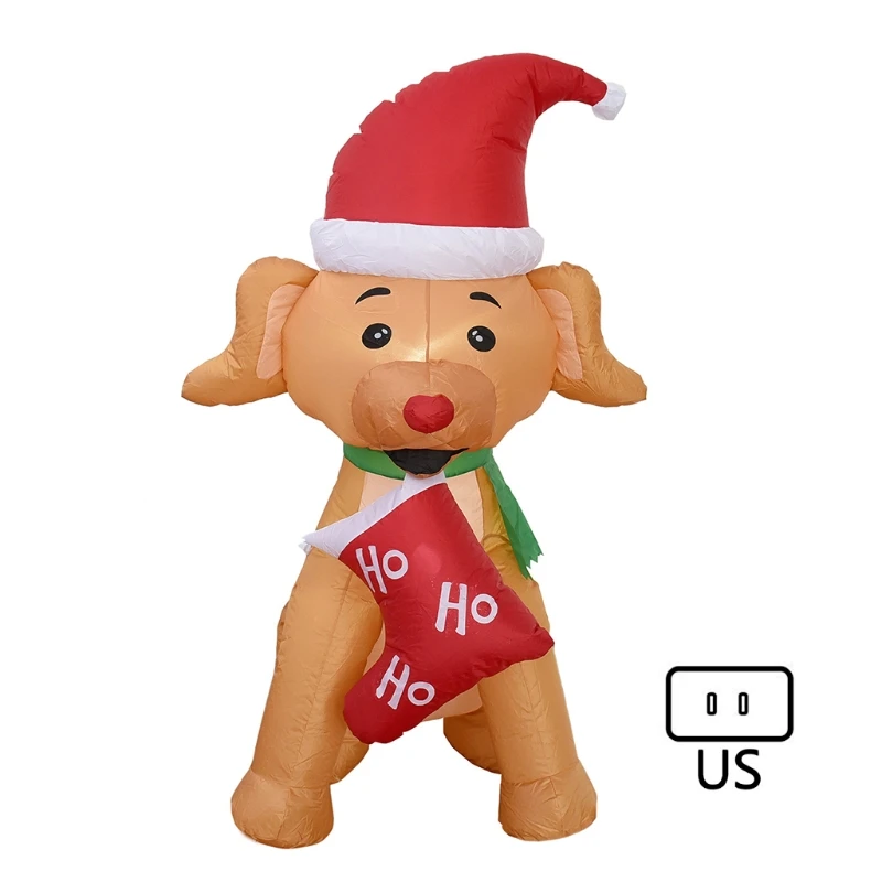 

Высота 1,5 м, надувная Рождественская собака, встроенная нагнетатель светодиодный светильник ка, Мерцающая модель животного, украшение для д...