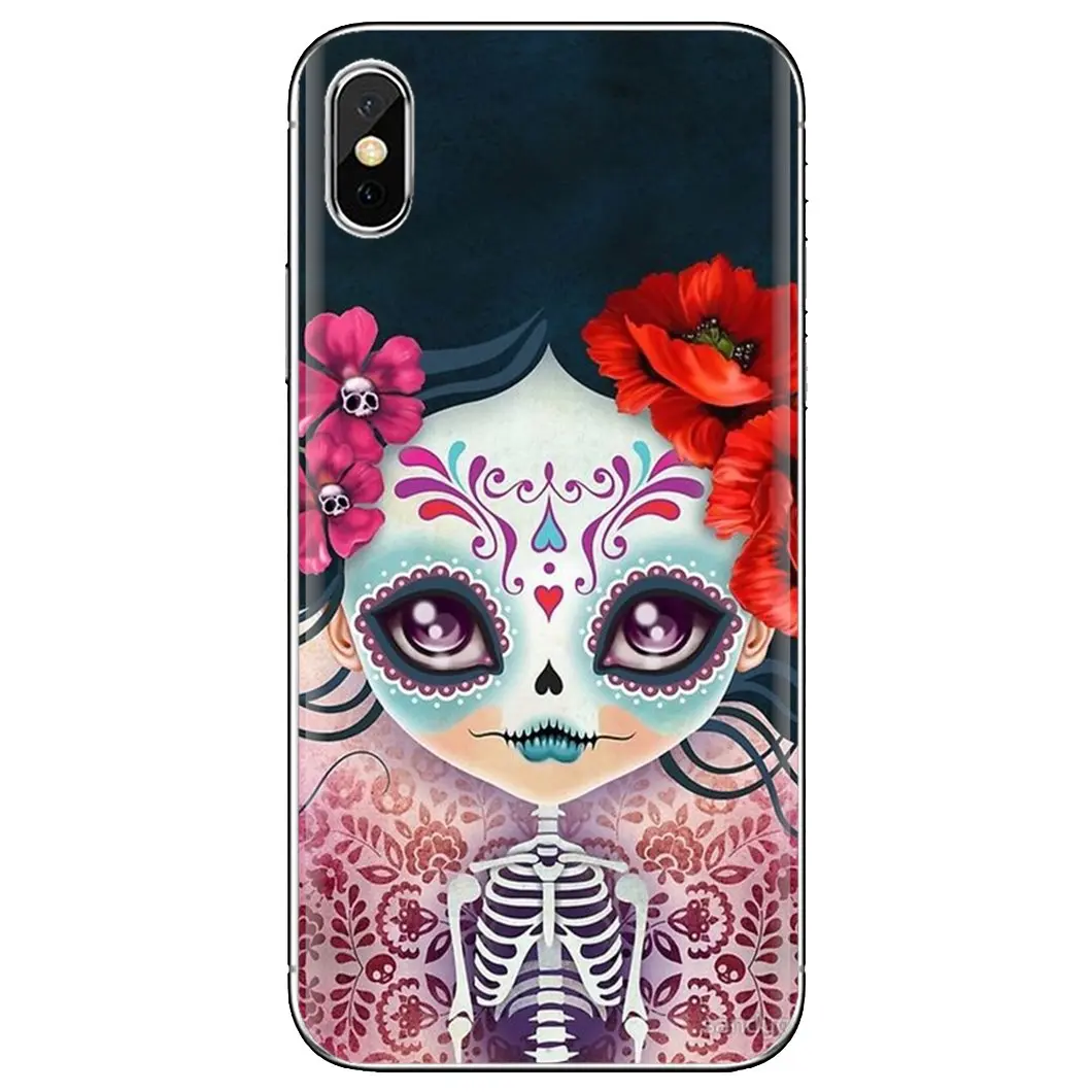 Мексиканский Скелет Сахар Череп для Huawei Nova 2 2i 3 3i Y3 Y5 Y6 Y7 Y9 Prime 2015 2016 2017 2018 2019