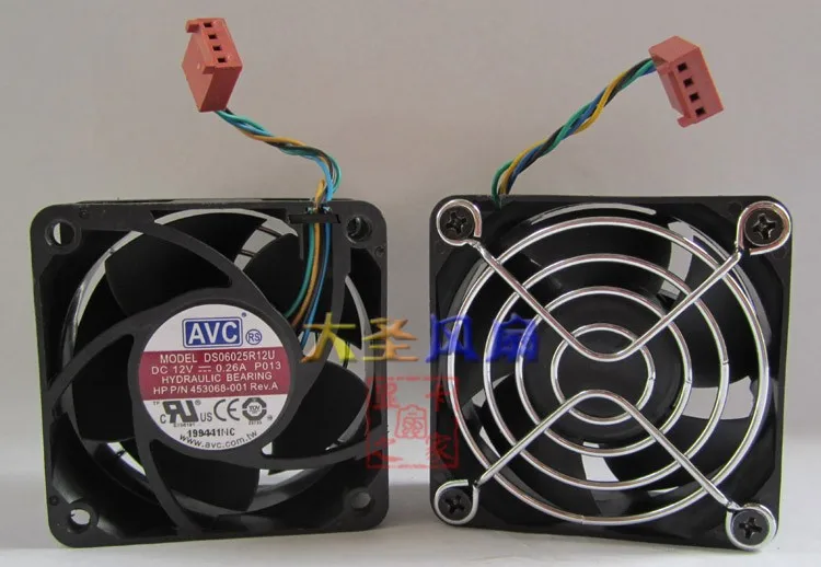 4-проводной вентилятор охлаждения сервера AVC DS06025R12U P013 DC 12 В 0,26 а 60x60x25 мм 4-проводной вентилятор охлаждения сервера AVC DS06025R12U P013 DC 12 В 0,26 а 60x60x25 мм