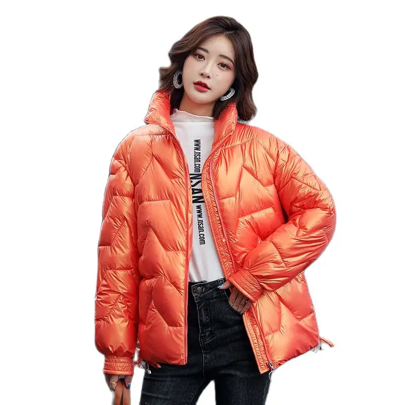 

Parkas Coat Bright warm down padded jacket women Parkas Winter New casual loose Thicken bread clothes cotton-padded jacket coat