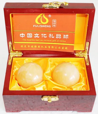 1 pair handball 2 шт. ручной шар фэн шуй нува камень Baoding ручной шар китайский здоровье упражнения стресс ручные мячики с Подарочная деревянная коробка - Цвет: 1 pair handball