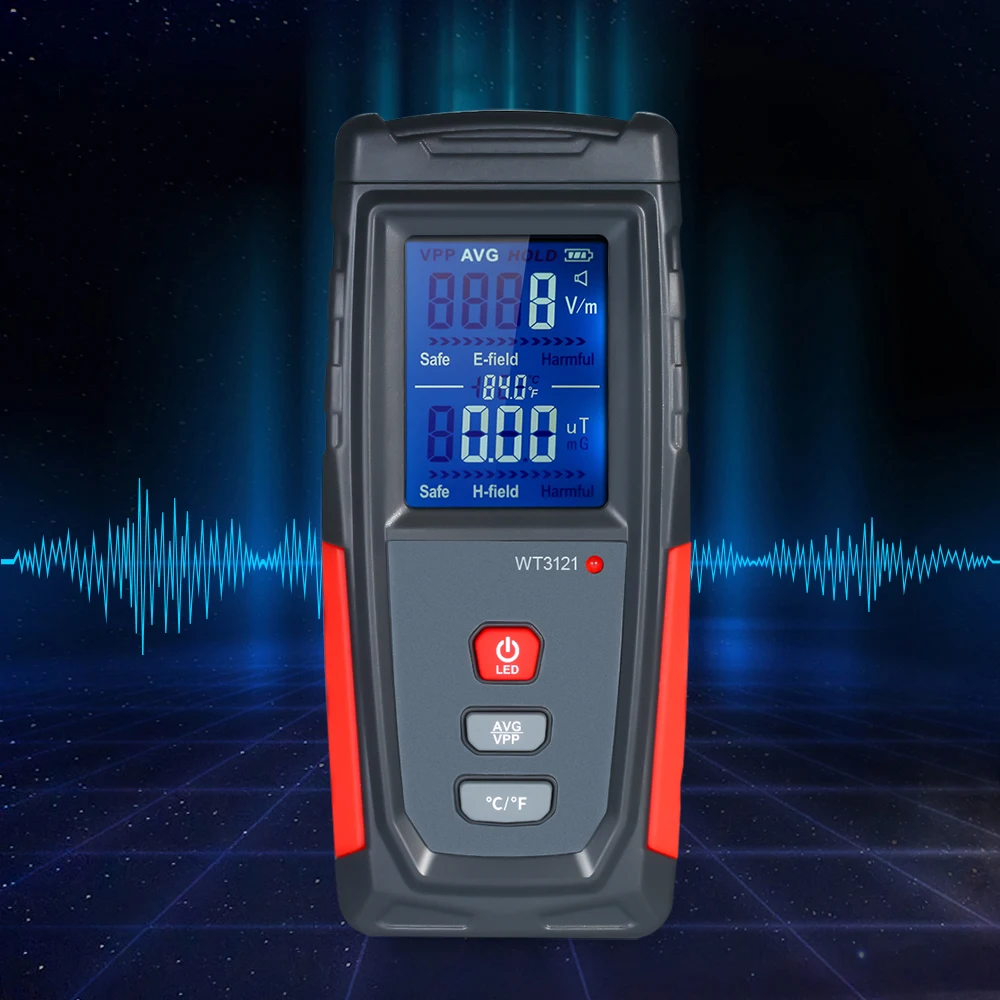 METERK детектор электромагнитного поля излучения Тестер Emf измеритель