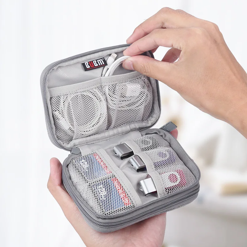 2 слоя сумка для хранения кабеля Портативный жесткий защитный чехол наушников