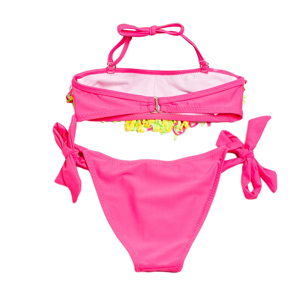 Детские летние купальники для девочек комплект бикини 2020 модный детский